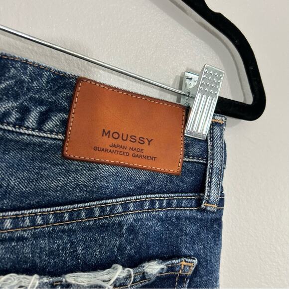MOUSSY Rare Japanese Vintage Kelley Distressed Mid Rise Tapered Jeans Size 27 - Picture 10 of 12